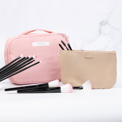 12-piece Makeup Brush Set + Makeup Beauty Bag